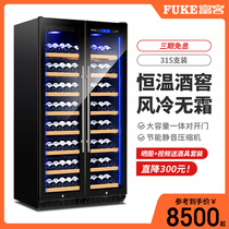 Fook FK-340WB wine cabinet constant temperature wine cabinet double door household refrigerator Solid wood wine cabinet European style