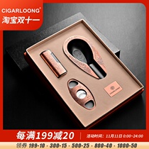 CIGARLOON eggplant cigar shears large diameter ashtray windproof spray gun lighter three-piece CL-TZ249
