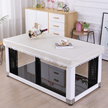 New fire table electric stove cover rectangular waterproof and oil-proof heating coffee table mahjong machine desktop cloth summer leather