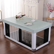 New Puskin rectangular coffee table fire table cover household waterproof oil-proof electric heating stove table cover electric stove tablecloth