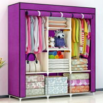 Solno simple cloth wardrobe reinforced thickened steel pipe dustproof wardrobe folding wardrobe storage cabinet