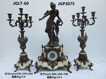 Eurostyle Foundry Bronze Marble Mechanical Seat Bell Retro Creative Bench Clocks