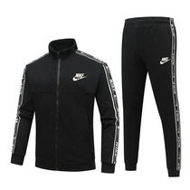 Nike New Pint Sports Suit Mens Spring Autumn Season Official Web Flagship Store Pure Cotton Cardiovert Two Sets Casual Sportswear