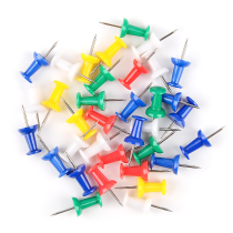 Full 5 boxes of Deli 0021 color I-shaped nail American pushpin Plastic pin Cork board message board press nail