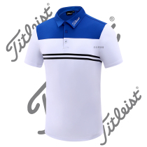 Golf mens short-sleeved t-shirt summer quick-drying free ironing Golf clothing Mens striped POLO high elastic top jersey