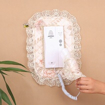Doorbell phone set European visual wall cover decorative box intercom fabric lace meter box dust protection cover
