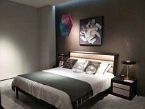 Wood show plank wood queen bed