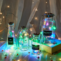 ins Creative LED light wishing bottle Girl bedroom room personality decoration bar Modern simple decoration ornaments