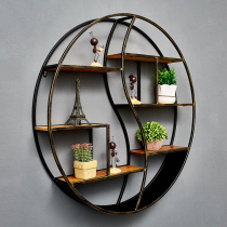 Wall decoration rack wrought iron salon wall decoration retro living room dining room wall hanging wall Wall Wall