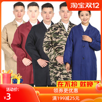 Blue coats for men and women dust-proof coats overalls long sleeves long-sleeved labor insurance warehouse management clothing custom printing