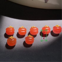 18K Jinnan red agate persimmon fruit and vegetables series Good thing occurrence bracelet pendant accessories collarbone drop