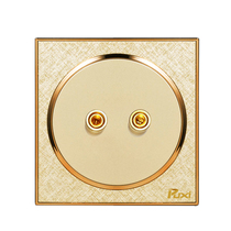 86 Champagne Gold 2-bit Speaker Socket Panel Audio Socket Audio Socket Hidden Interface Panel Home