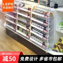 Supermarket cashier small shelf Convenience store cashier in front of the family planning condom shelf Snack gum display rack