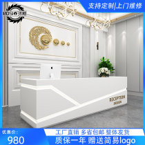 Cash register imitation marble bar company front desk modern simple beauty salon reception desk commercial clothing store counter