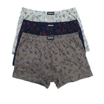 Summer money for mens underwear cotton quality flat angle middle waist printed shorts for middle-aged big yards fattening guy bottom pants 2-4 dress