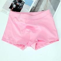 Mens underwear flat angle pants pure color personality simple and soft cotton Shu Shuang Breathable Know mans underwear cotton is monotonous and cool