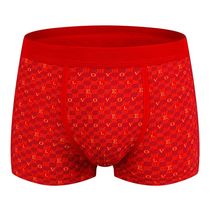 Bull year Bendies Underpants men Modale Pants Pants Big Red Youth Wedding Four-corner Pants GIFT