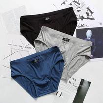 2-3 Modale mens triangular underpants mid-waist Increase code Loose Sexy Cotton Quality Youth Boutique Pants Summer