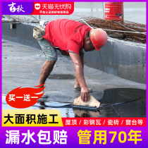 Roof project waterproof roof exterior wall oily polyurethane roof crack water leakage asphalt material glue plugging King King