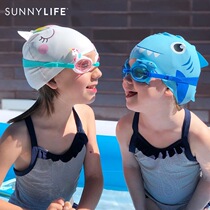 Australian sunnylife children swimming goggles goggles anti fog beach HD cartoon silicone swimming cap