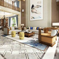 New Chinese solid wood living room sofa minimalist villa-like board room sofa Modern small family style furniture customizable