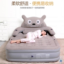 Double folding inflatable bed outdoor camping mattress enlarged air bed thickened household single travel bed portable