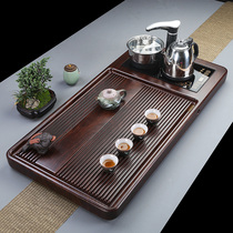 Whole wood ebony tea tray Solid wood tea set Household automatic bakelite tea table with electromagnetic furnace