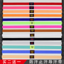 Solid color sports hair band Yoga Fitness running non-slip hair hoop sweat belt thin men and women basketball sweat belt