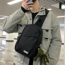 Mens chest bag messenger bag mens tide brand large-capacity cross-body backpack 2022 new personality fashion mens bag shoulder bag