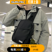 Mens breasts sloped satchel satchel with large capacity inclined cross backpacks 2022 new personality Fashion mens bag Single shoulder bag