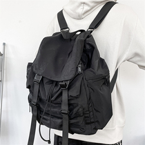 Backpack Mens Backpack Japanese Trendy Brand Tooling Functional Wind Travel Bag Casual All-match Campus School Bag Female College Student
