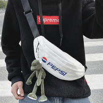 Skew Satchel Male Tide Card Japan Canvas Single Shoulder Bag Backpack Small Satchel Chest Bag Men Ins Super Fire Personality Pocket