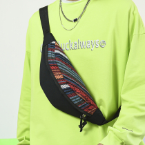 Chest Bag Men Ins Tide Personality Canvas Slanted Satchel Bag for mens bag Tide Cards Pocket Single Shoulder Bag Student Sports Satchel Bag