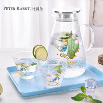 British Peter Rabbit glass kettle large capacity high temperature resistant thick hammer pattern household summer cold kettle set