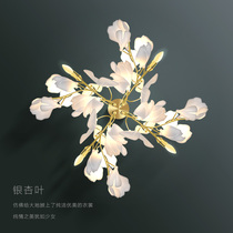 Ginkgo leaf wall lamp modern light luxury creative Net red aisle corridor art living room background decoration bedroom bedside lamp