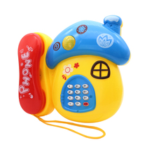 Baby children toy phone cartoon light music mushroom phone baby puzzle 1-3 years old boys and girls