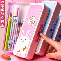 Wenbei box female primary school students high-value stationery simple Japanese pencil case cute Korean version of the girl large-capacity creativity
