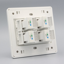 Type 86 4-port phone-free socket panel 4-digit telephone module socket RJ11 4-port voice phone panel