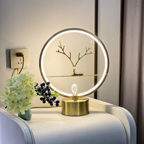 Creative antlers full copper table lamp bedroom bedside table lamp ins Net Red simple modern Nordic romantic decorative lamp