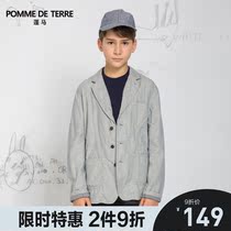 pomme pomma spring discount new boy casual cotton linen washed suit jacket AJ8213550