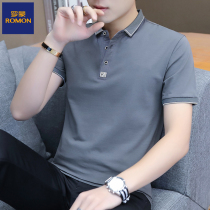 Romon High-end Summer New Breathable Short Sleeve Polo Shirt Man 100 Lap Clothes Casual Paul Shirt Tide