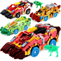 Tyrannosaurus chariot big flame Tyrannosaurus Triceratops boy children deformed little dinosaur Tyrannosaurus movable toys