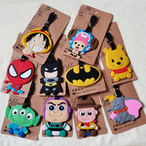 Cartoon cute Tom red car Batman Luffy suitcase tag luggage tag luggage tag check-in tag