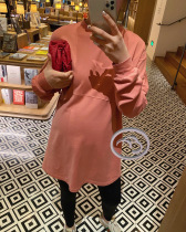 LeoMami pregnant womens blouses in autumn clothing Long-style t-shirts Long sleeves loose pure cotton Fashion Nets for undershirt surges