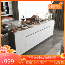 Sofa back cabinet rock board dining cabinet ultra-thin 30cm simple modern household horizontal hall rear partition cabinet narrow low cabinet