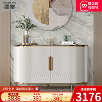 Light luxury porch cabinet modern simple entrance cabinet living room locker against the wall marble cabinet American side cabinet