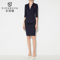 Fashion Women Summer Workplace Meeting Half-sleeved Fashion Suit Interview Manager Hotel Career Workwear OL