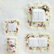 Face Wall Socket Light Sleeve Base Protective Sleeve Cushion Socket Stickup Seat Cushion Decorative Lamp lamp holder Field Garden Switch Sleeve Hood Cloth