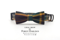 Kitty Anti Asphyxiation Safety Buckle Butterfly Knots Collar Cartoon Cute Plaid Engraving Identity Card Anti-Loss Lettering