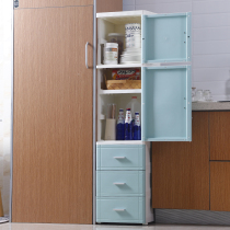 25 35cm Crevice storage cabinet Open door kitchen plastic storage cabinet living room wall gap finishing narrow side cabinet